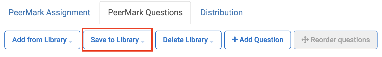 Save to Library option in PeerMark assignment setup